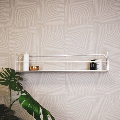 Wandplanken - Metaal - Zand - Set van 2 - 40x14x16 | 80x14x16cm