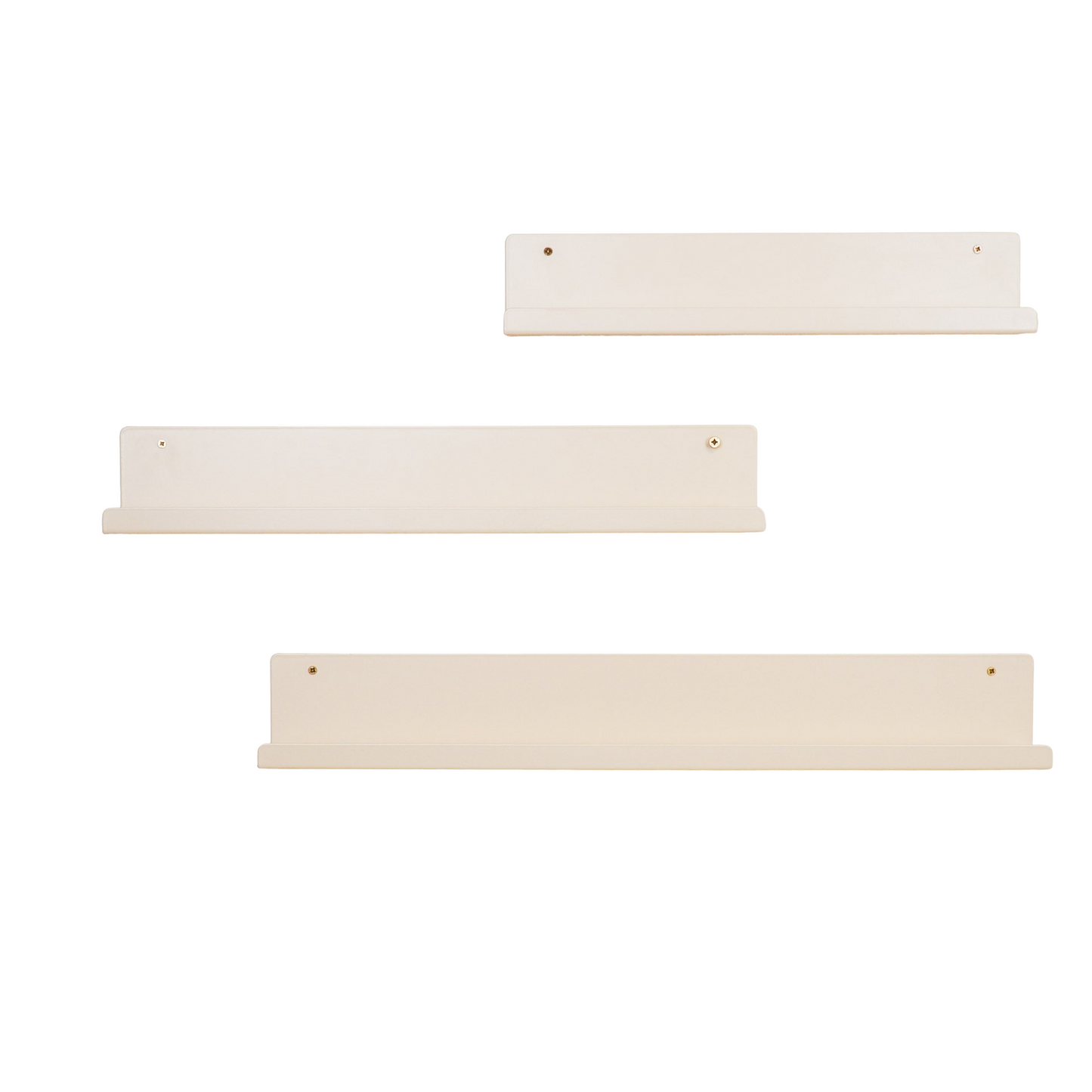 Wandplanken - Metaal - Beige - Set van 3 - 40/50/60cm