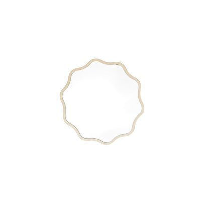 Housevitamin- Spiegel - Make up Spiegel- Golvend Rond - Metaal - Zand - 25x1x25cm