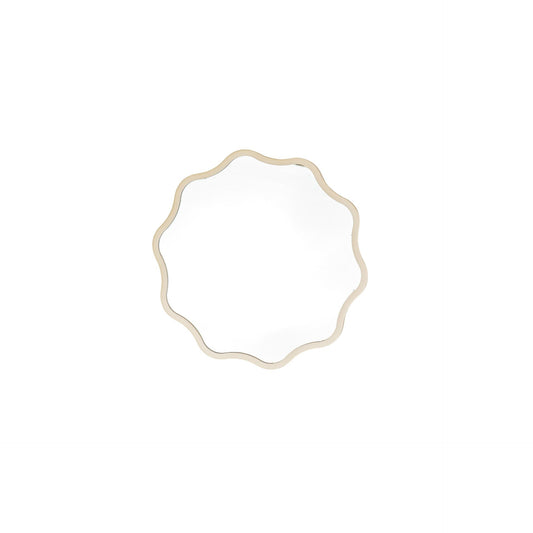 Housevitamin- Spiegel - Make up Spiegel- Golvend Rond - Metaal - Zand - 25x1x25cm