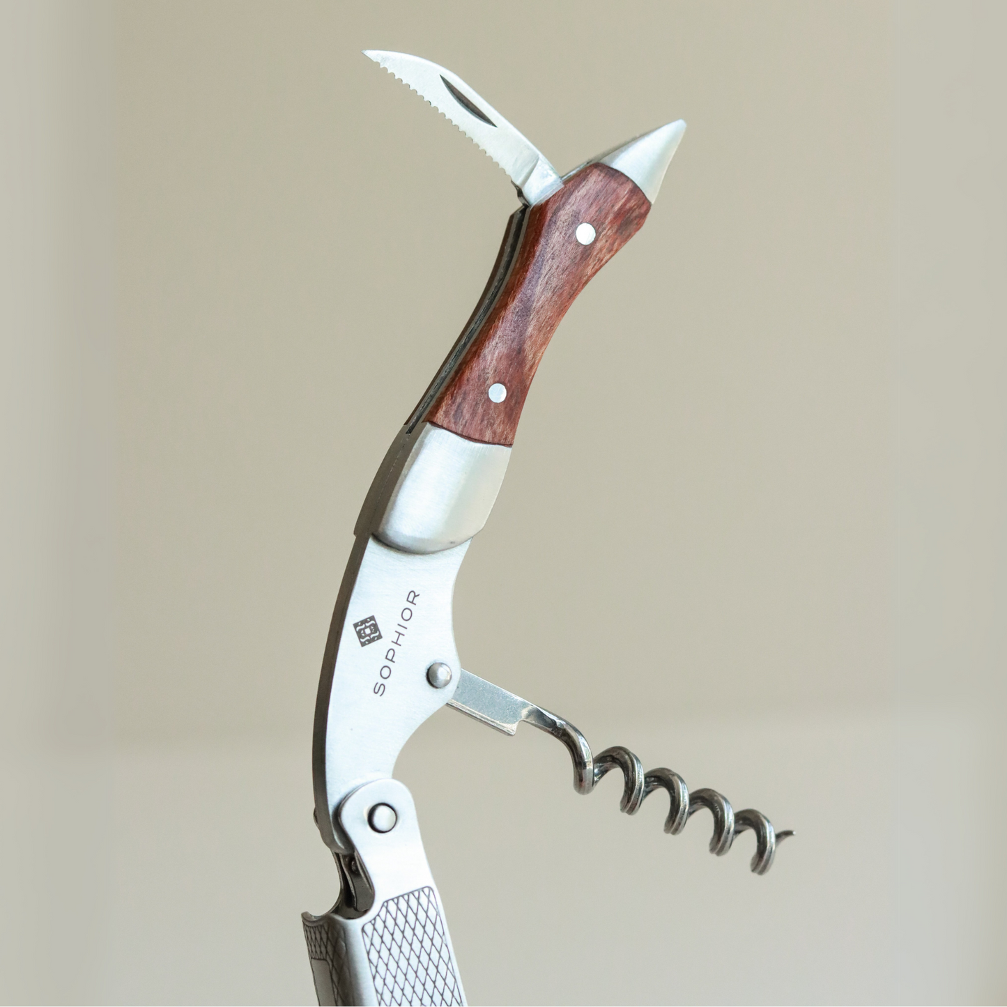 SOPHIOR Kelnersmes - Rozenhout/RVS