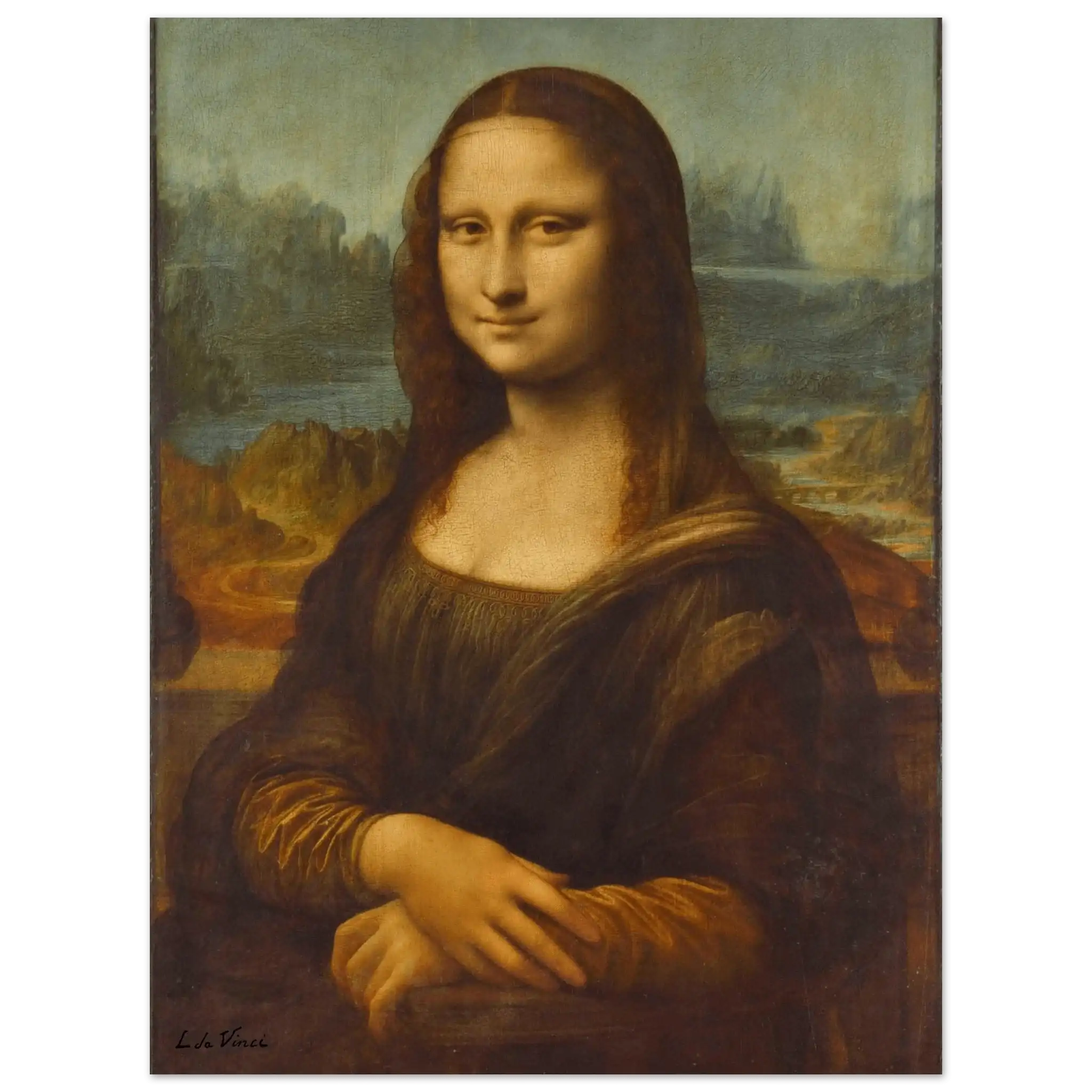 Mona Lisa - Leonardo Da Vinci | Aluminium Poster (30x40 cm) - Ralphies.