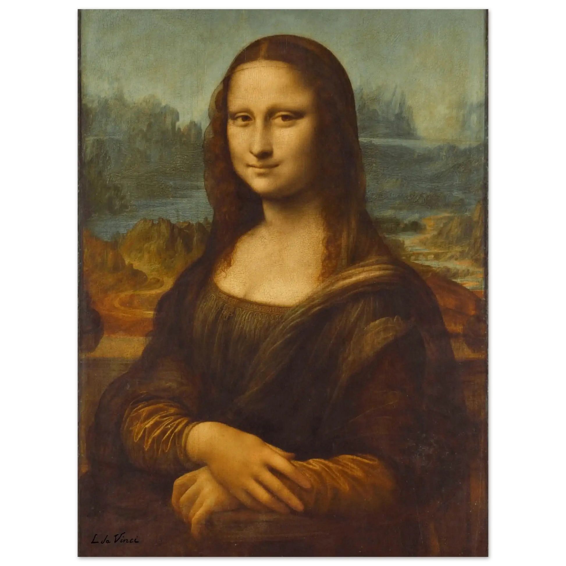 Mona Lisa - Leonardo Da Vinci | Aluminium Poster (30x40 cm) - Ralphies.