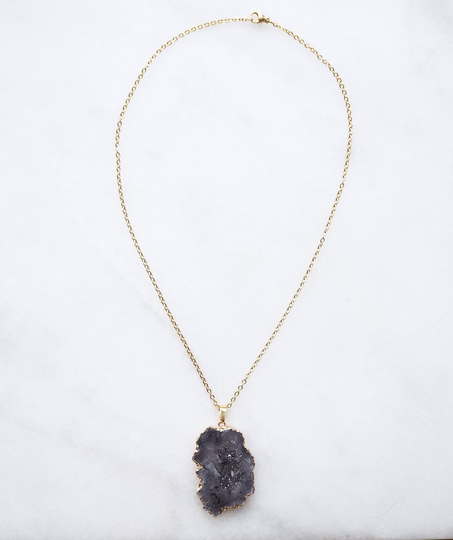 Smokey Druzy Sprinkle Ketting