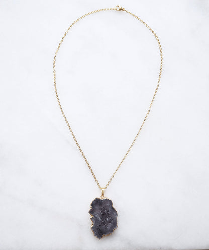 Smokey Druzy Sprinkle Ketting