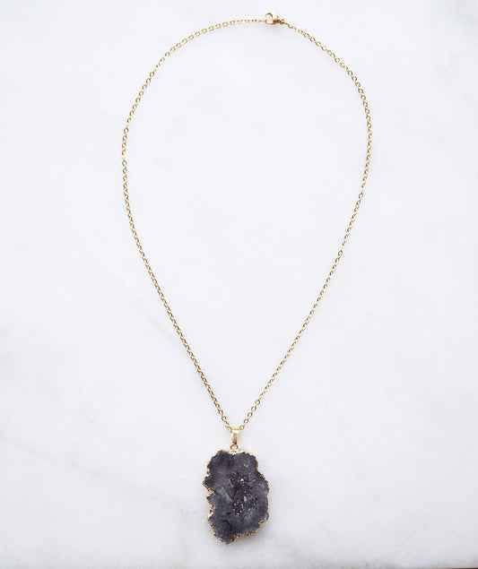 Smokey Druzy Sprinkle Ketting