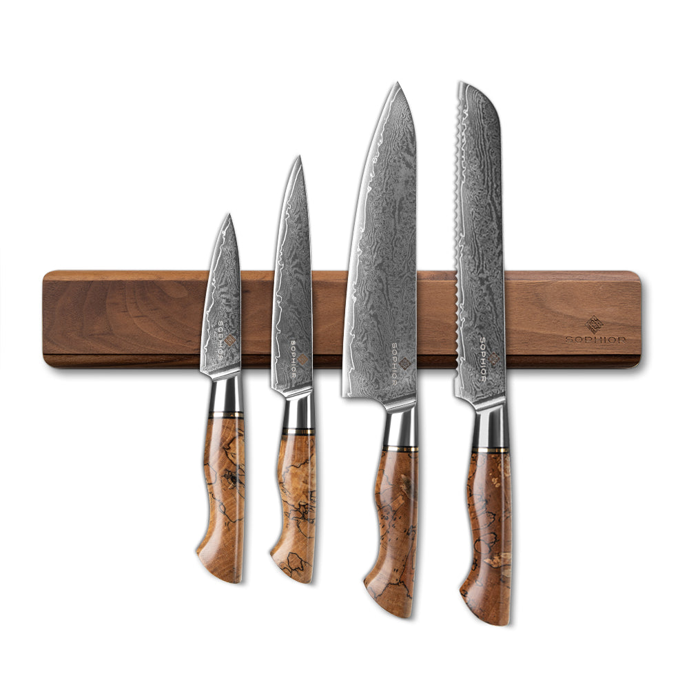 Messenblok magneetstrip van Acacia hout