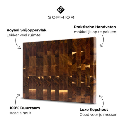 Snijplank van Acacia Hout - Extra Dik - 40x30x3.5cm