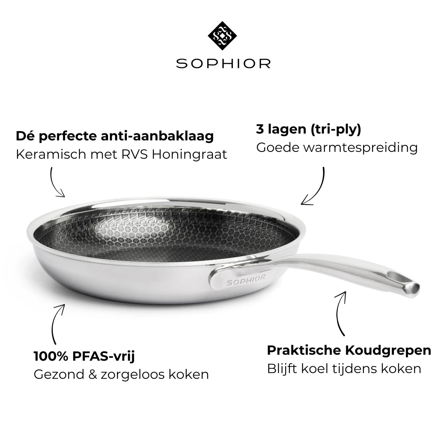 Hybride Koekenpan 24cm - PFAS-vrij