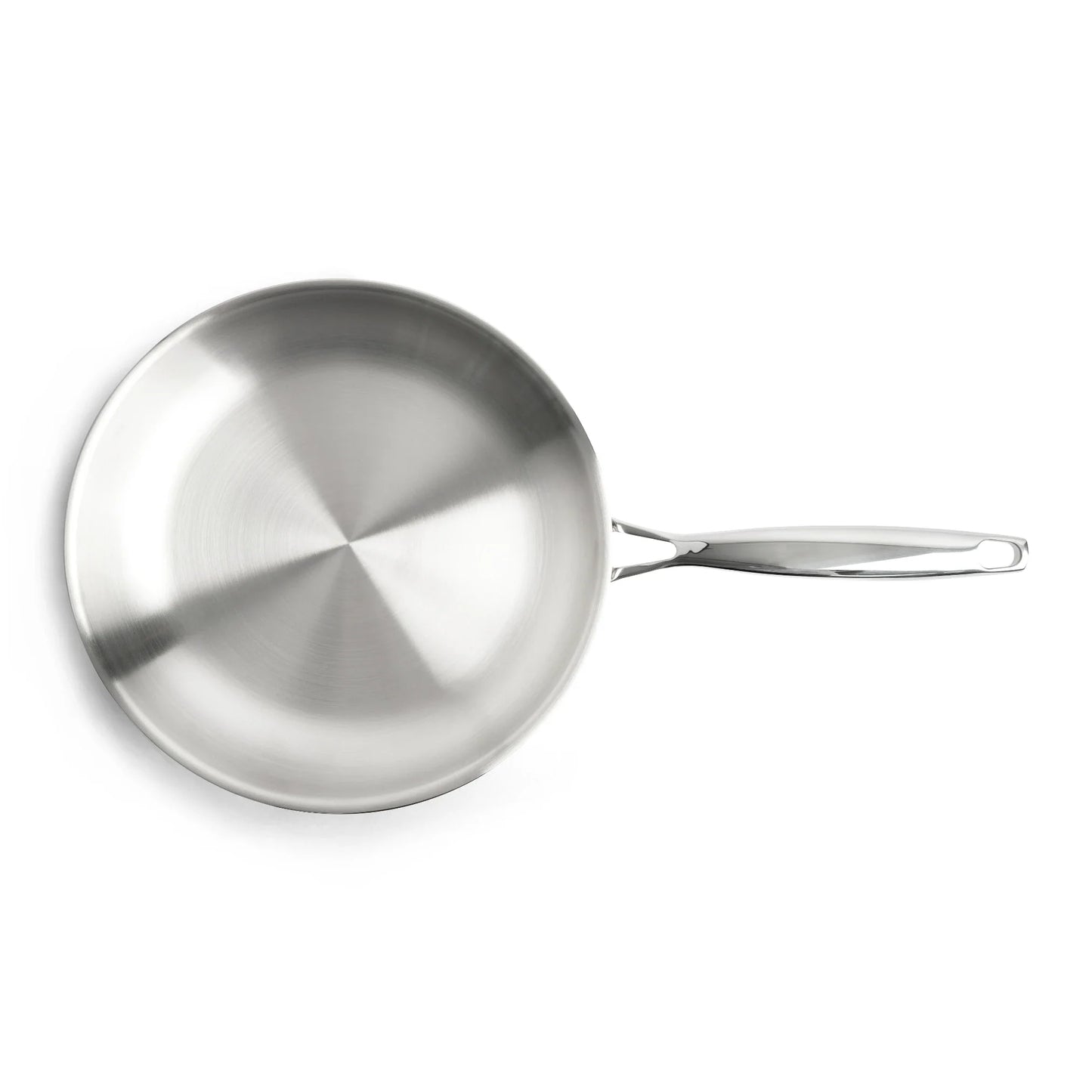 RVS koekenpan 24 cm - 3-laags met dikke bodem (3,5 mm)