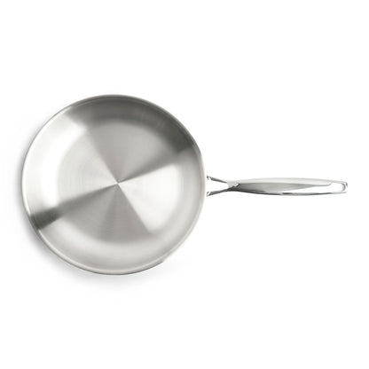 RVS koekenpan 24 cm - 3-laags met dikke bodem (3,5 mm)