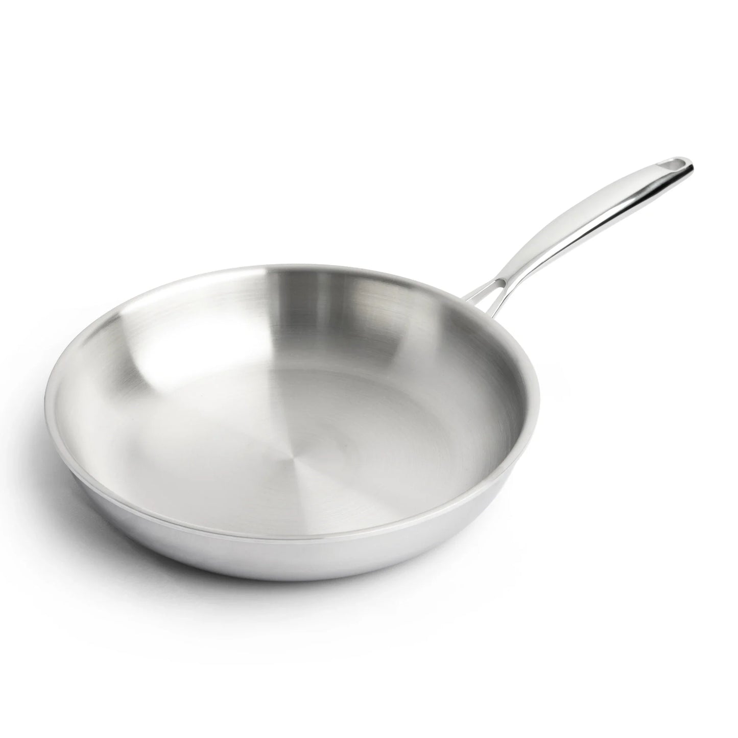 RVS koekenpan 24 cm - 3-laags met dikke bodem (3,5 mm)