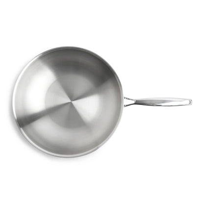 RVS Wokpan 30cm - 3-laags - 4,5L