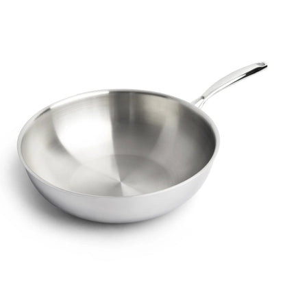 RVS Wokpan 30cm - 3-laags - 4,5L