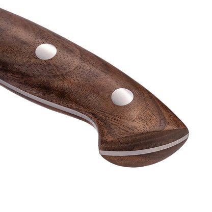 Broodmes 22 cm – Duits staal en walnoothouten handvat