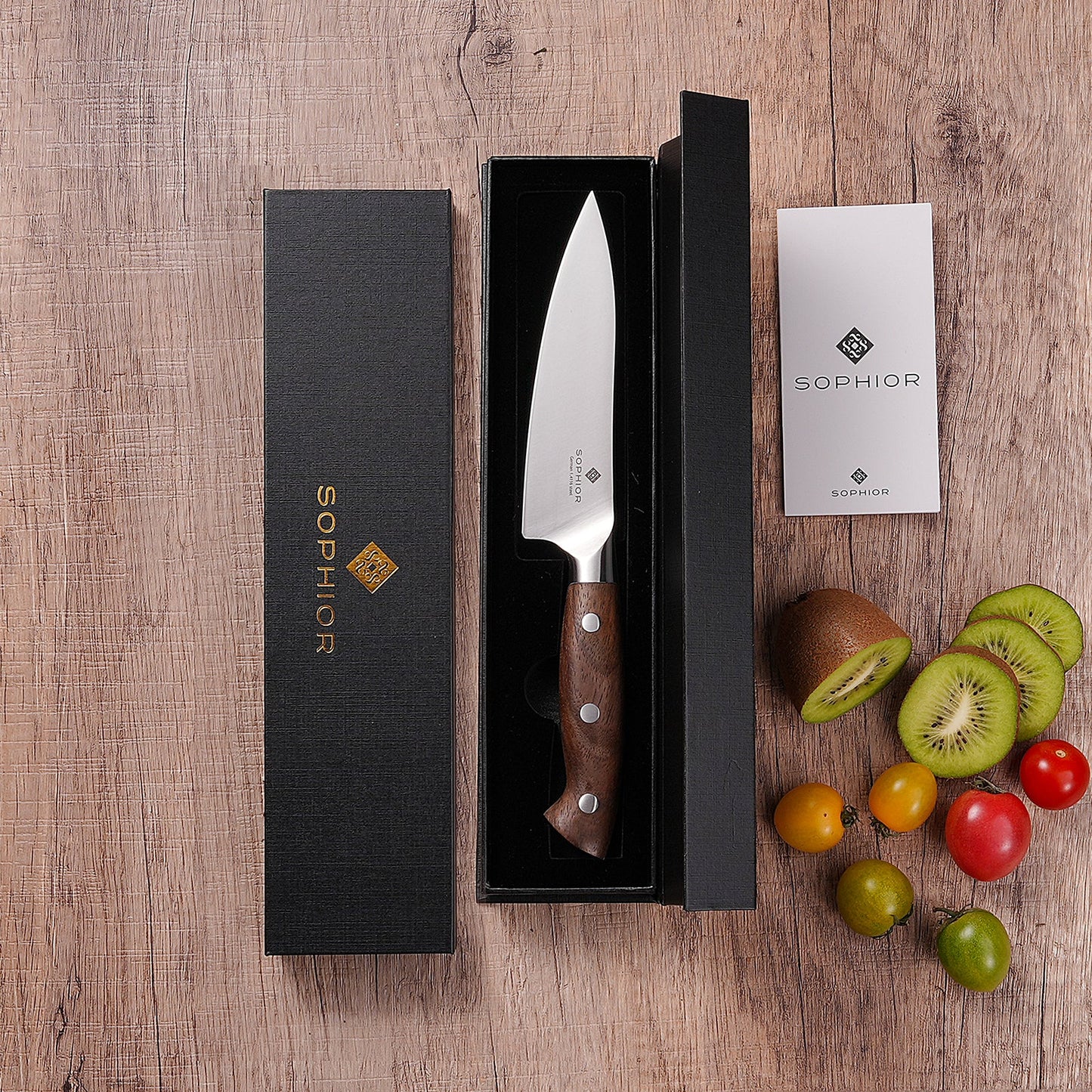 Koksmes 14 cm – Duits staal en walnoothouten handvat