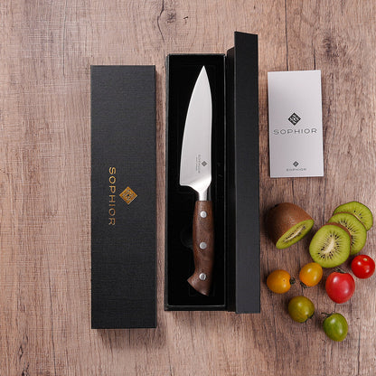 Koksmes 14 cm – Duits staal en walnoothouten handvat