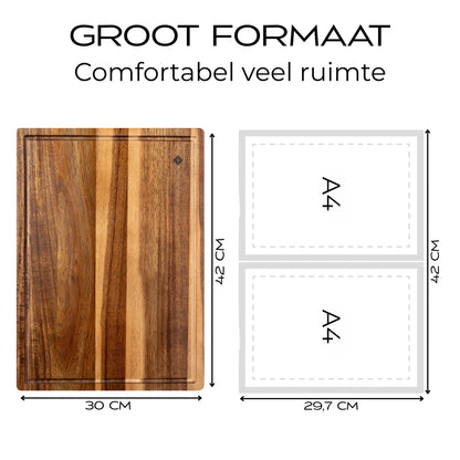 Snijplank van Acacia Hout - 42x30x2cm