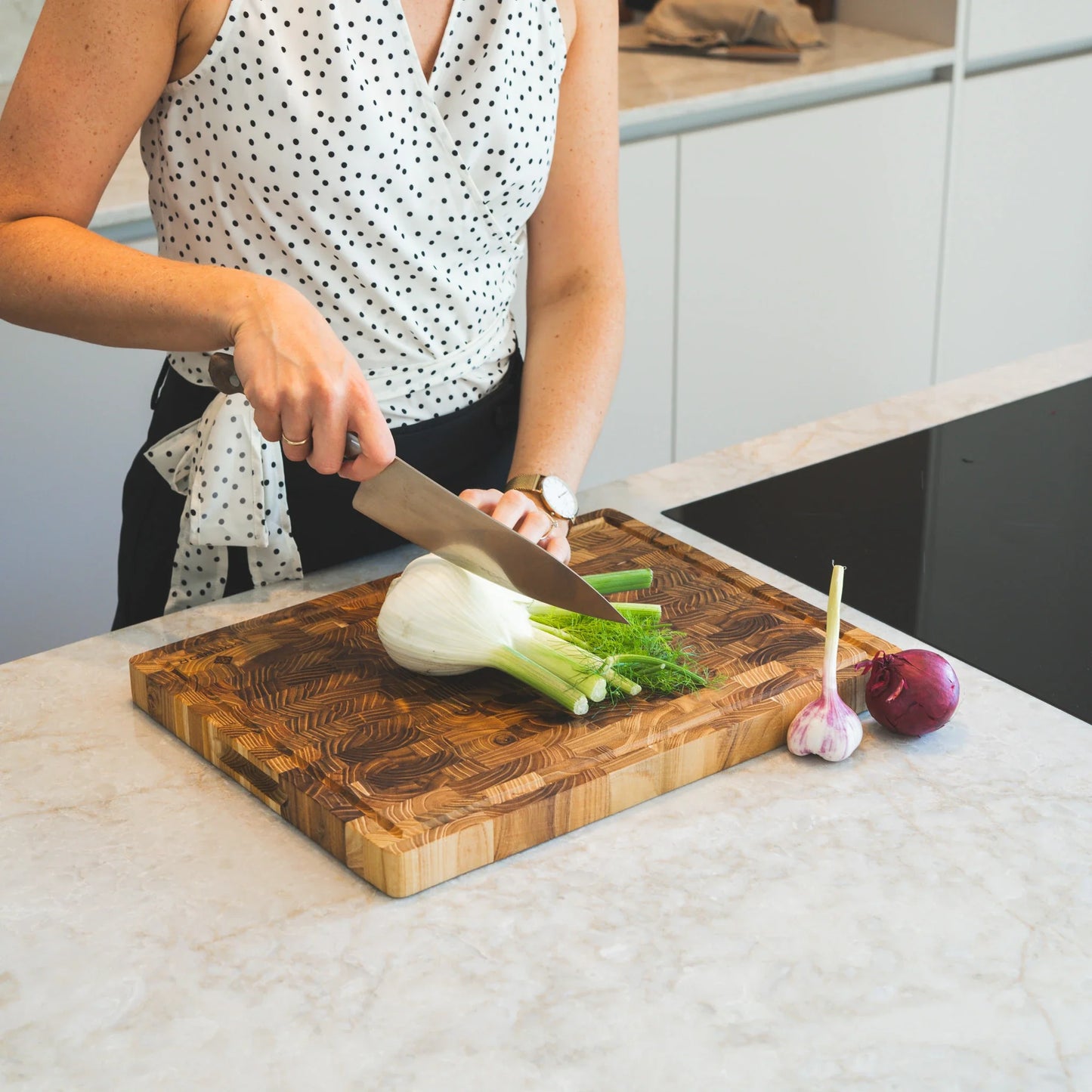 Snijplank van Teak Hout - Extra Dik - 43x33x3cm