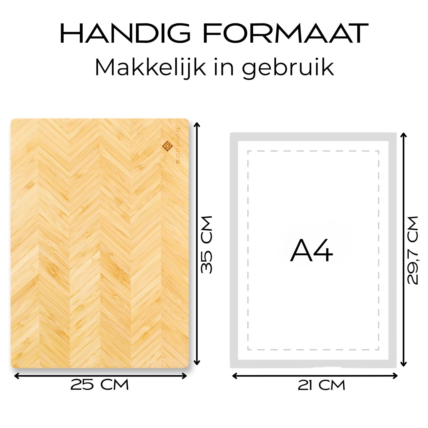 Snijplank van Bamboe Hout - 35x25x1.8cm