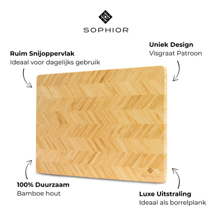 Snijplank van Bamboe Hout - 35x25x1.8cm