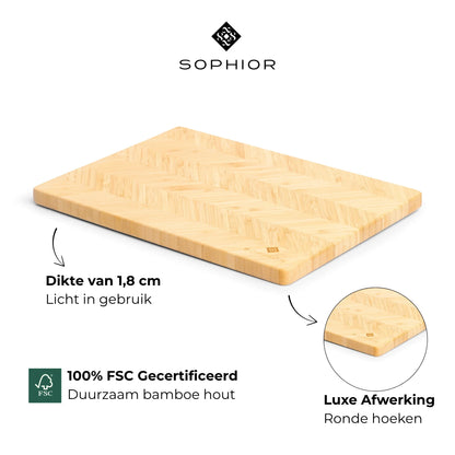 Snijplank van Bamboe Hout - 35x25x1.8cm