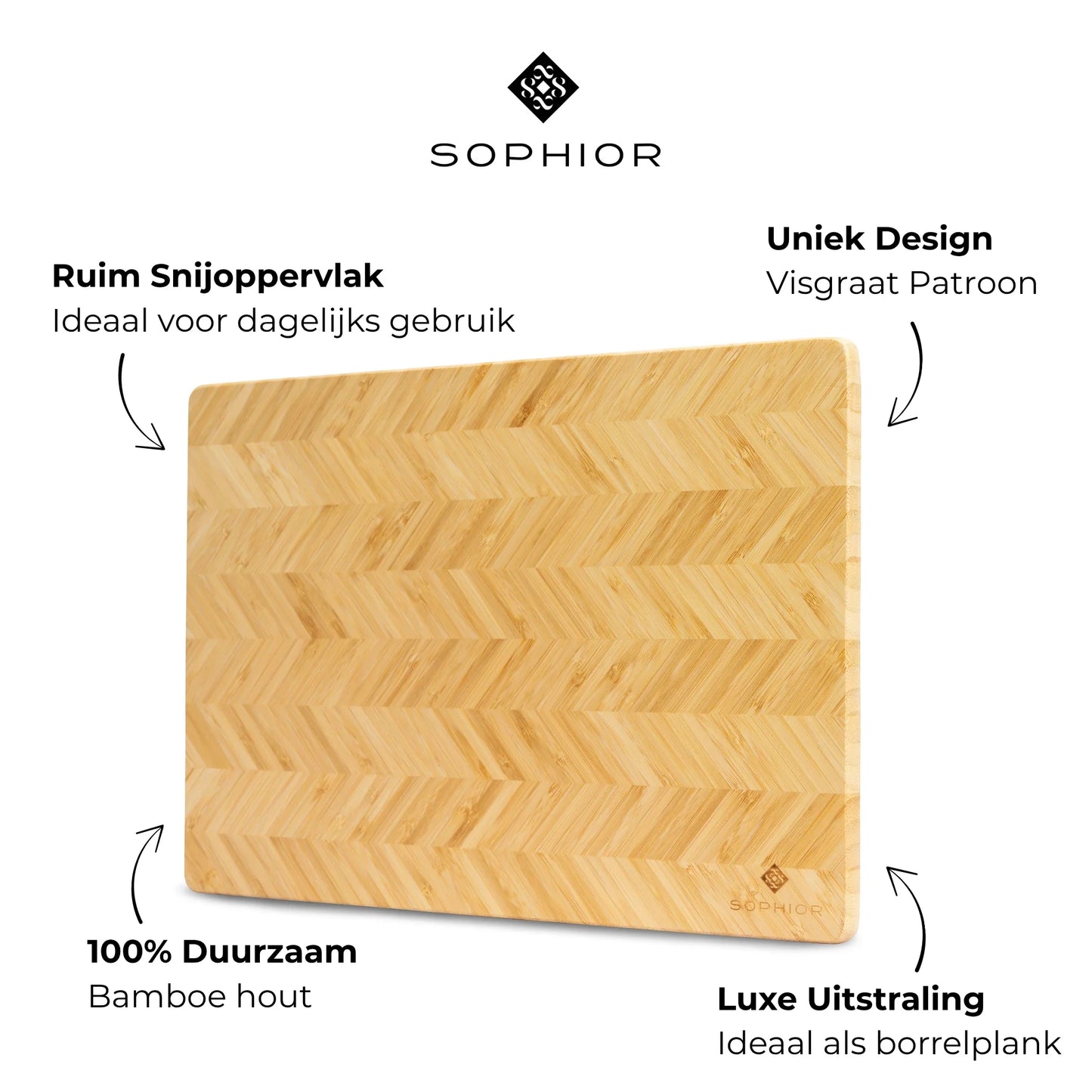 Snijplank van Bamboe Hout - 42x30x1.8cm