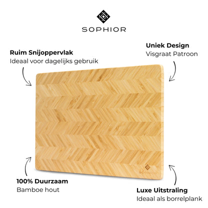 Snijplank van Bamboe Hout - 42x30x1.8cm