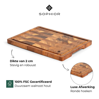 Snijplank van Walnoot Hout - 35x25x2cm