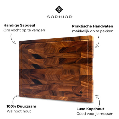 Snijplank van Walnoot Hout - 42x30x2cm