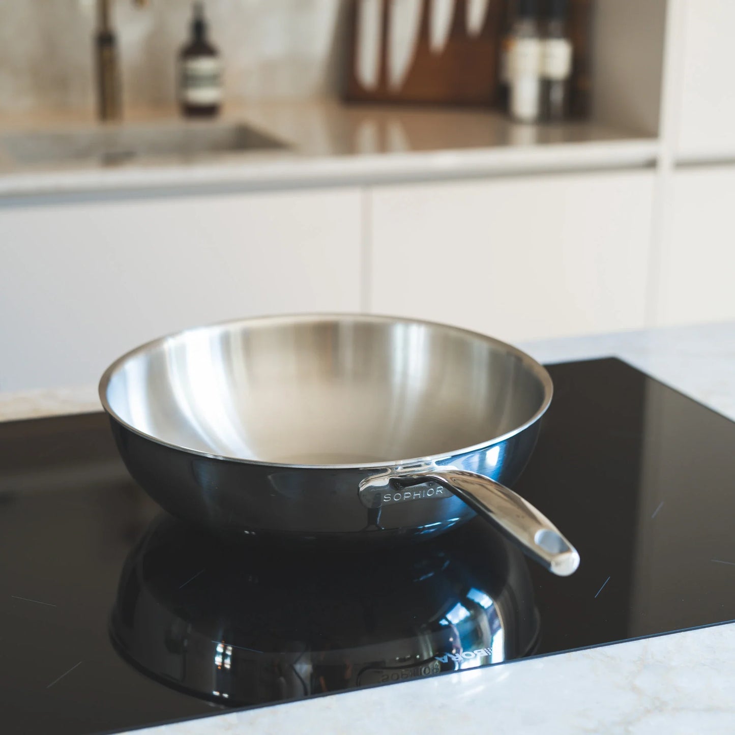 RVS Wokpan 30cm - 3-laags - 4,5L