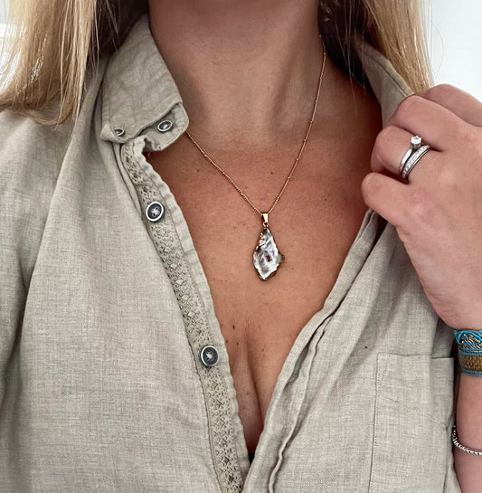 Agate Geode Ketting voor Balans & Focus