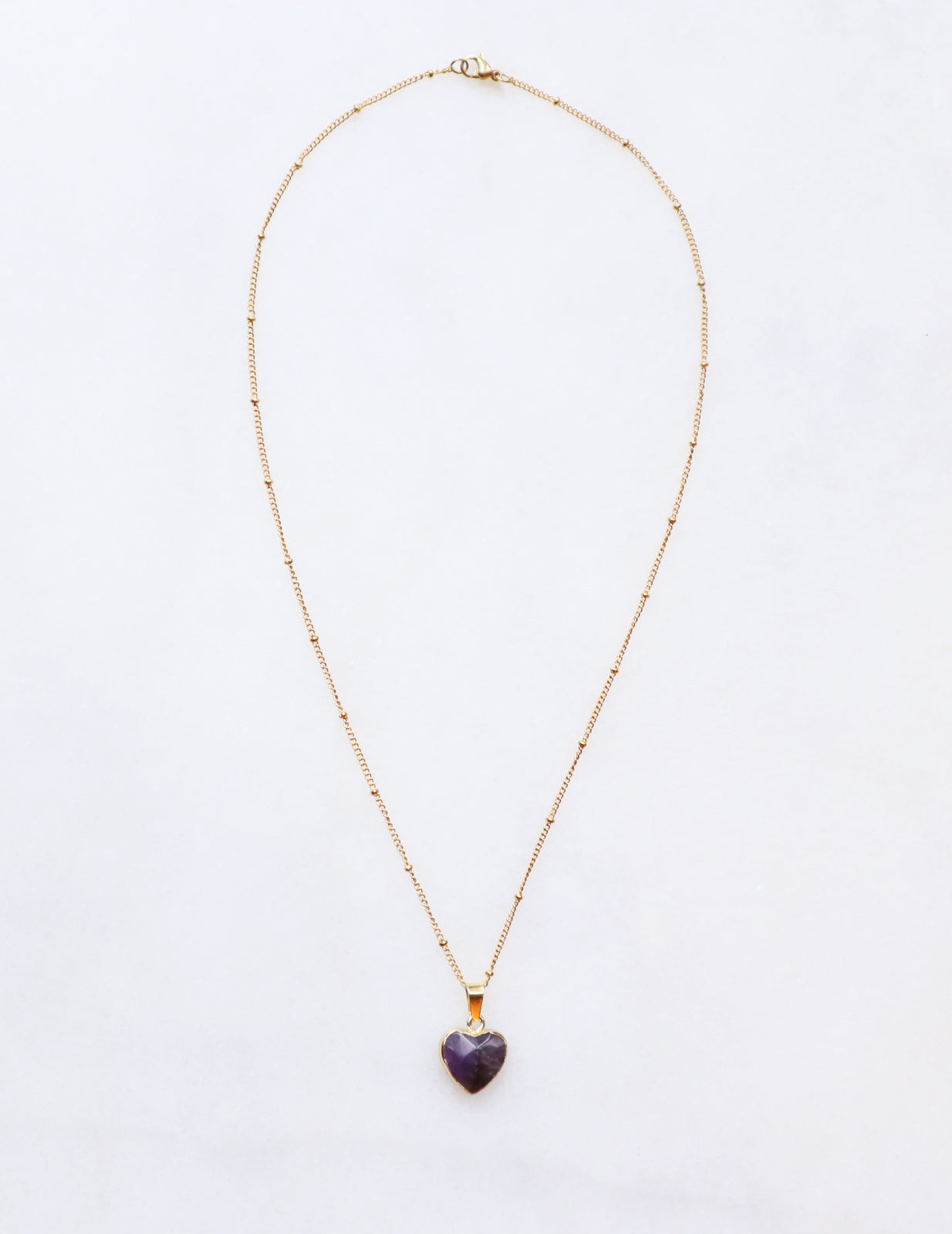 Amethyst Hart Ketting voor Vrede & Balans