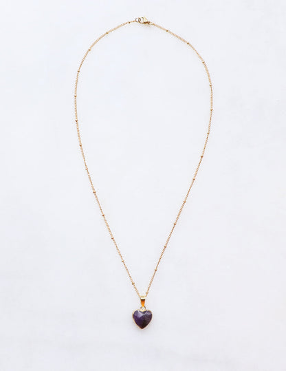 Amethyst Hart Ketting voor Vrede & Balans
