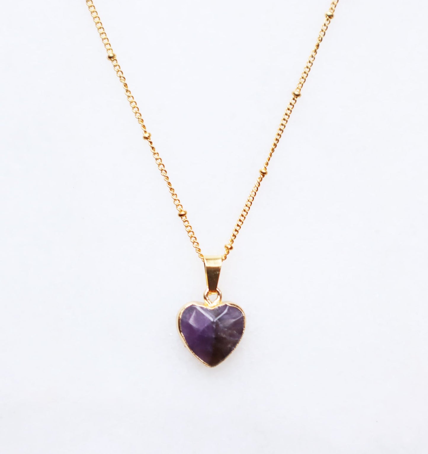 Amethyst Hart Ketting voor Vrede & Balans