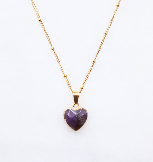 Amethyst Hart Ketting voor Vrede & Balans