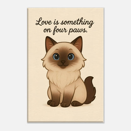 Liefde is een beestje op vier poten | Canvas voor katten liefhebbers - Ralphies.