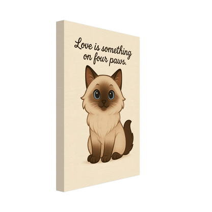 Liefde is een beestje op vier poten | Canvas voor katten liefhebbers - Ralphies.