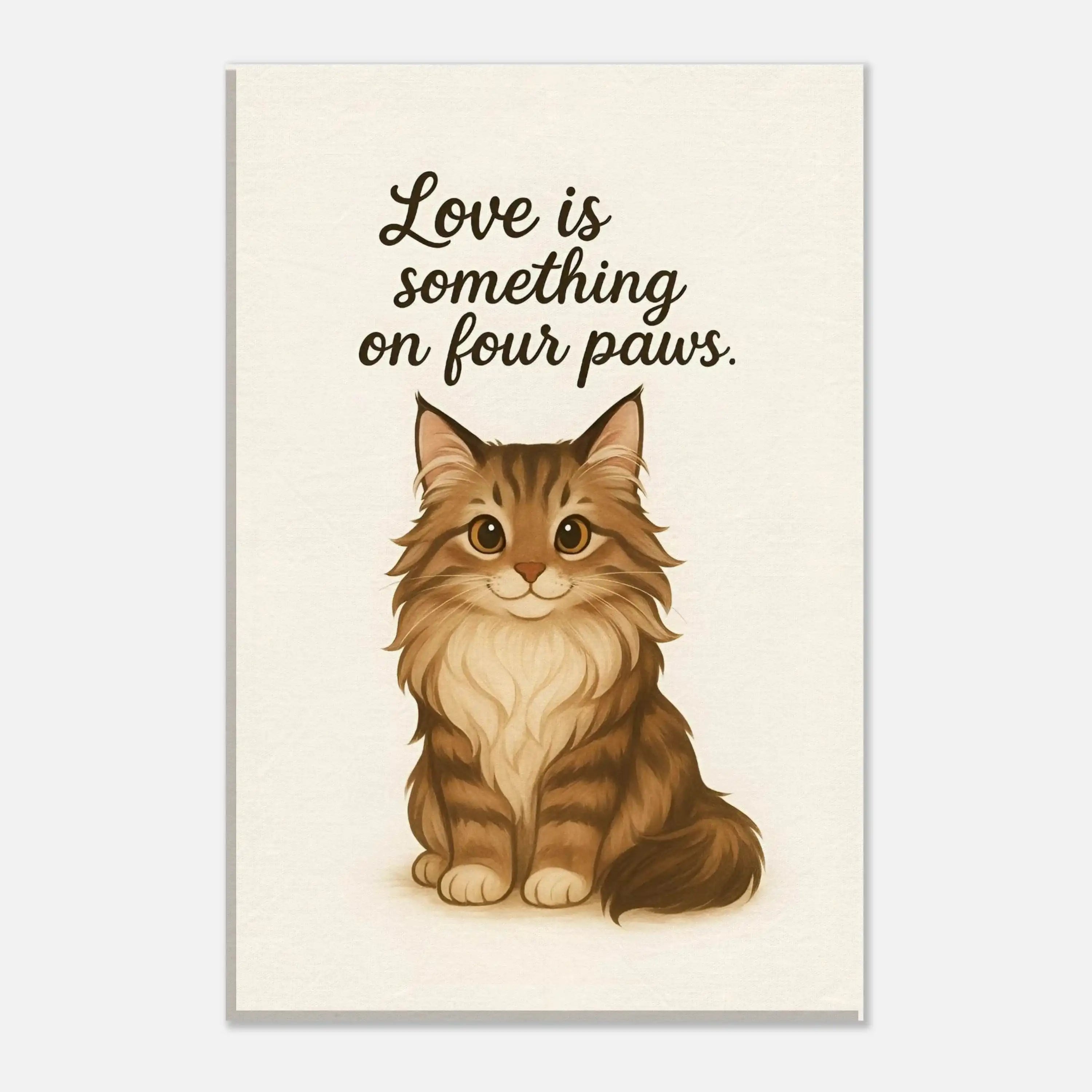 Liefde is een beestje op vier poten | Canvas voor katten liefhebbers - Ralphies.