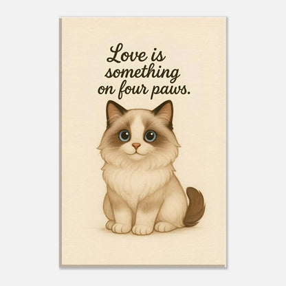 Liefde is een beestje op vier poten | Canvas voor katten liefhebbers - Ralphies.