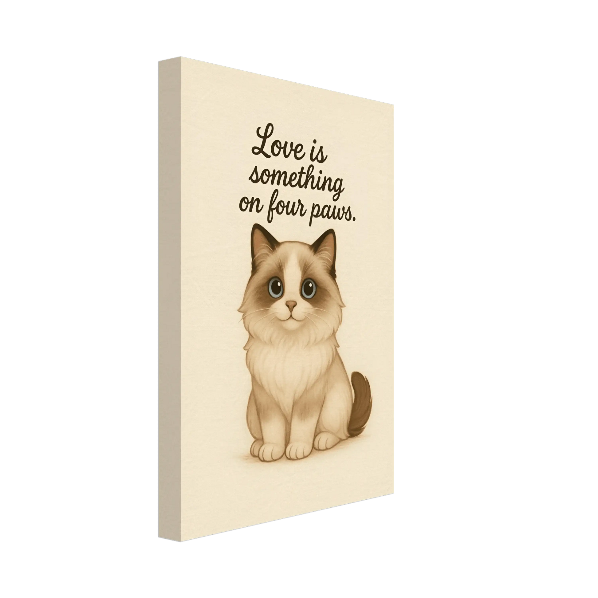 Liefde is een beestje op vier poten | Canvas voor katten liefhebbers - Ralphies.