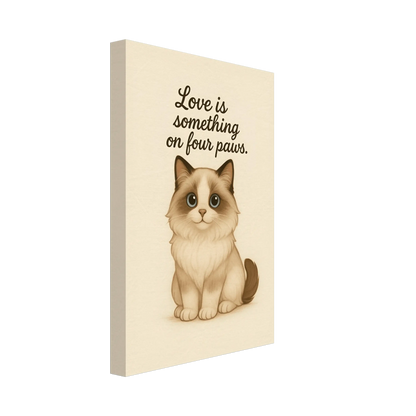 Liefde is een beestje op vier poten | Canvas voor katten liefhebbers - Ralphies.