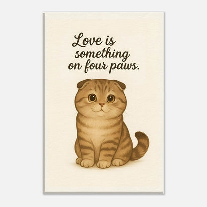 Liefde is een beestje op vier poten | Canvas voor katten liefhebbers - Ralphies.