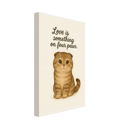 Liefde is een beestje op vier poten | Canvas voor katten liefhebbers - Ralphies.