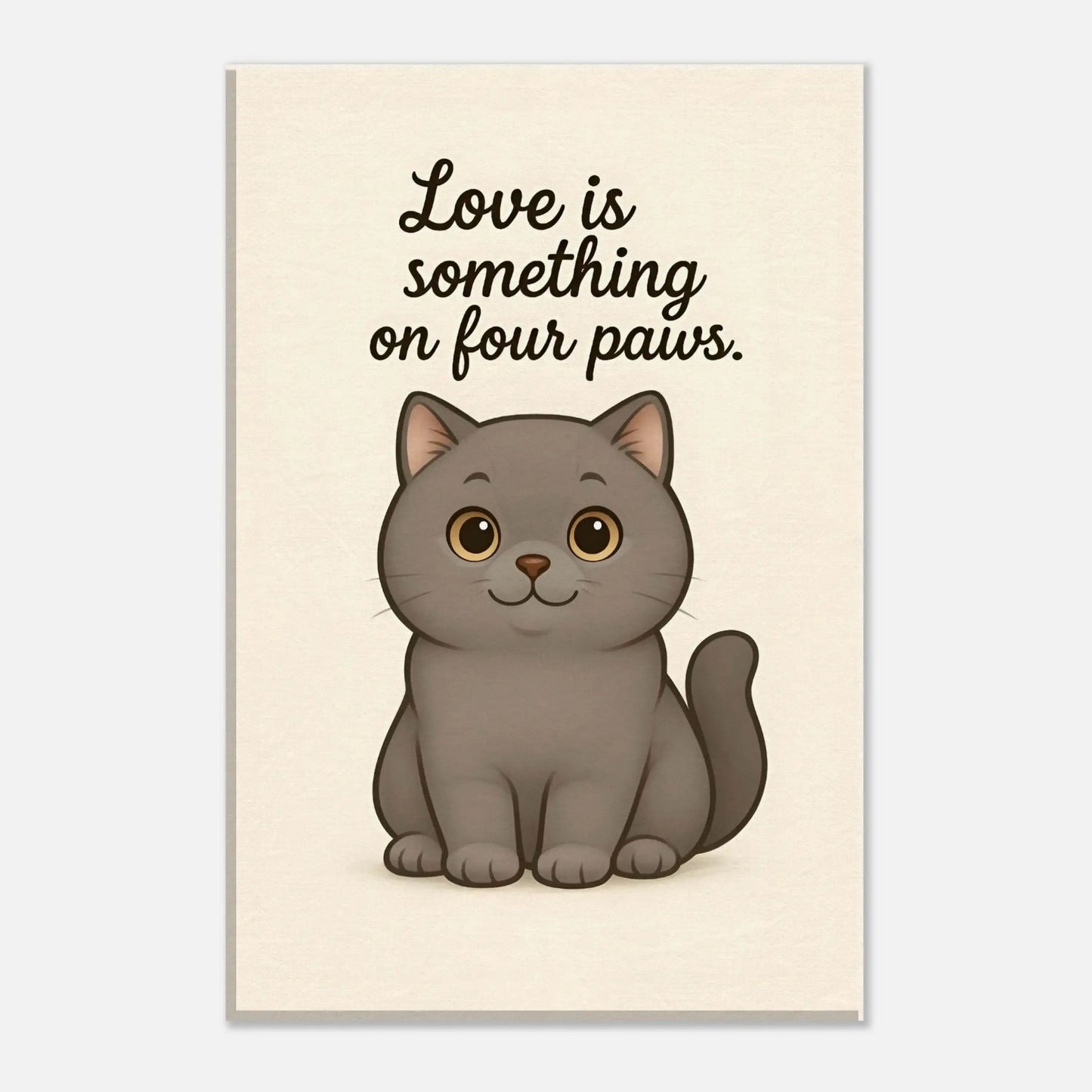 Liefde is een beestje op vier poten | Canvas voor katten liefhebbers - Ralphies.