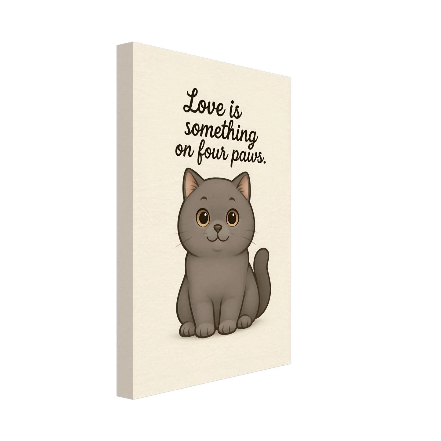 Liefde is een beestje op vier poten | Canvas voor katten liefhebbers - Ralphies.