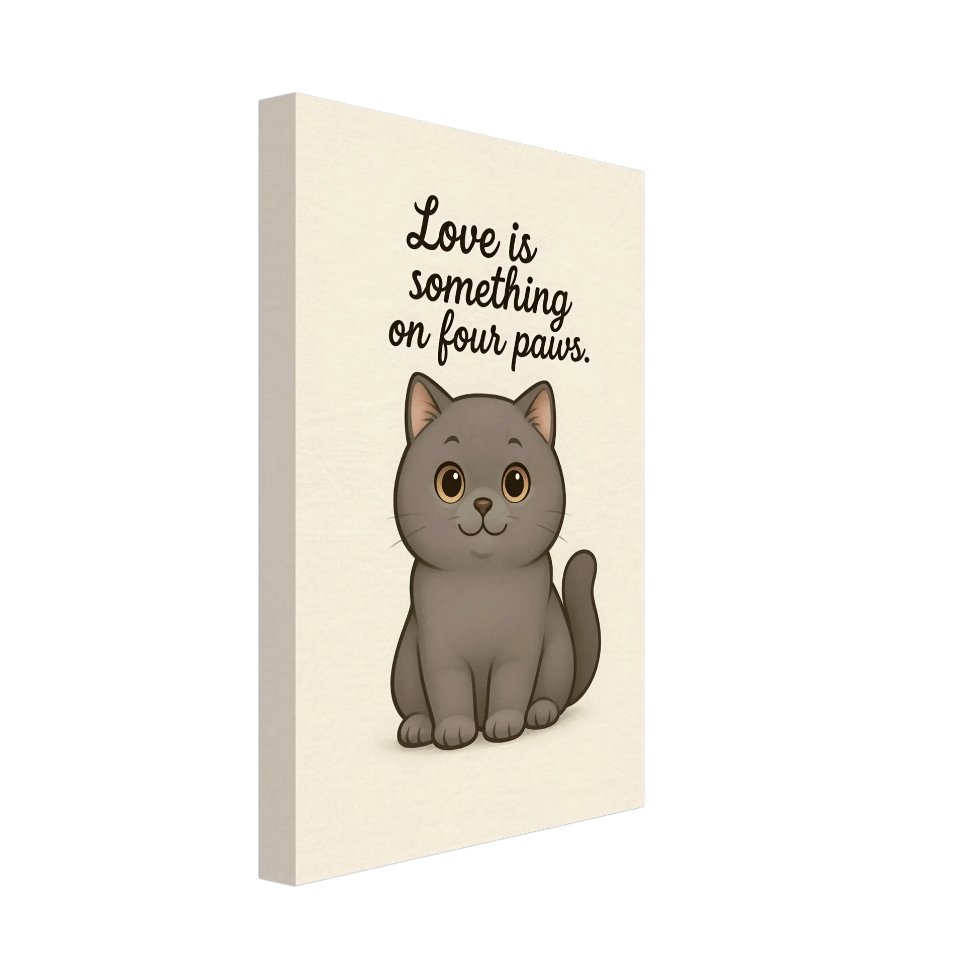 Liefde is een beestje op vier poten | Canvas voor katten liefhebbers - Ralphies.