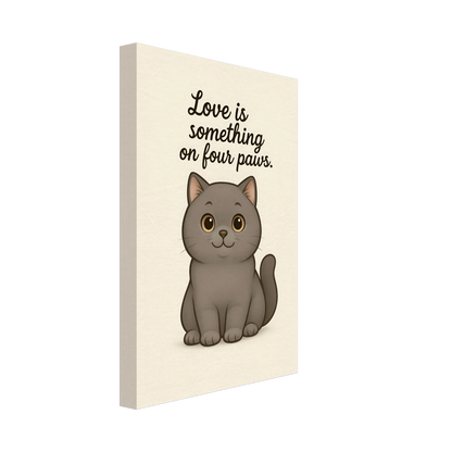 Liefde is een beestje op vier poten | Canvas voor katten liefhebbers - Ralphies.