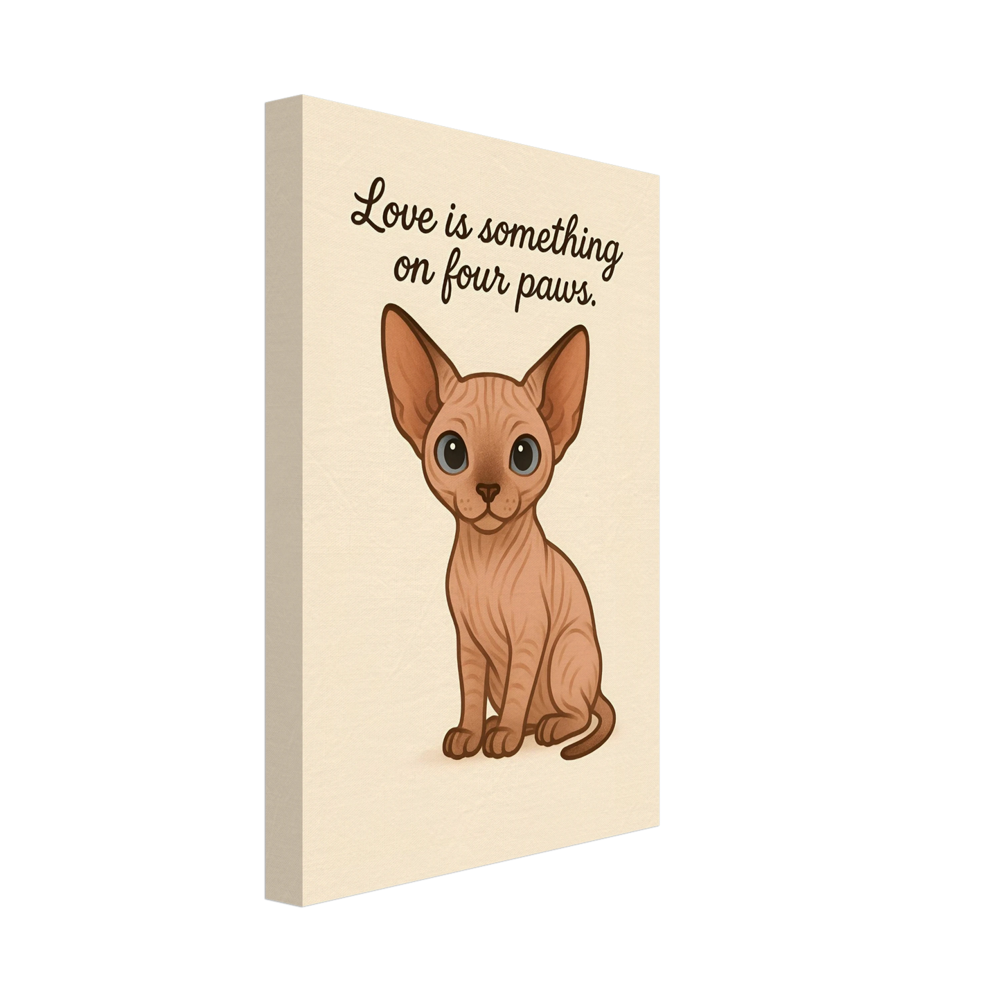 Liefde is een beestje op vier poten | Canvas voor katten liefhebbers