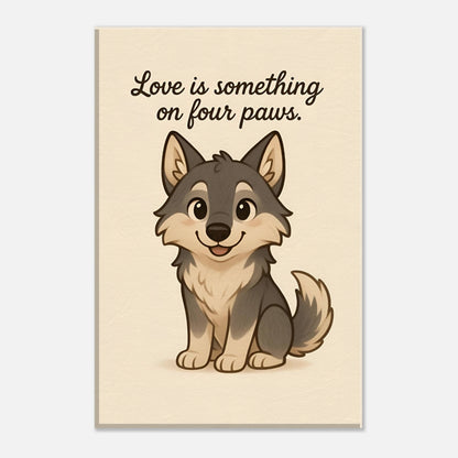 Liefde is een beestje op vier poten | Canvas voor Honden liefhebbers